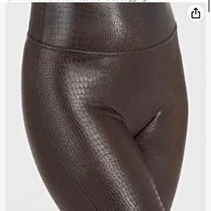 SPANX Faux Leather Croc Leggings